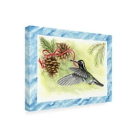 Eileen Herb-Witte 'Çam Kozalağı Sinek Kuşu' Tuval Sanatı