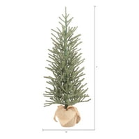 Tatil Zamanı Yeşil Köknar Ağacı Çuval Bezi Tabanı ile Noel Dekorasyonu, 48