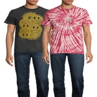 Suratlar ve Zen iskelet erkek ve büyük erkek kravat boya grafik T-Shirt, 2'lipaket