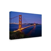 Amerikan Okulu tarafından Marka Güzel Sanatlar 'Golden Gate Sunset' Tuval Sanatı