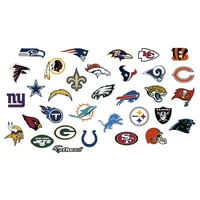 Fathead NFL: Takım Logosu Koleksiyonu - Büyük Resmi Lisanslı Çıkarılabilir Duvar Çıkartmaları