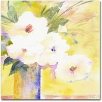 Sheila Golden Marka Güzel Sanatlar Beyaz Çiçek Gölgeleri Tuval Sanatı