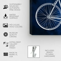 Wynwood Stüdyo Ulaşım Duvar Sanatı Tuval Baskı 'Fixie' Bisikletler-Mavi, Beyaz
