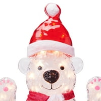 Tatil zamanı Noel kapalı ve açık 30 açık tatil ışıkları ile buzlu ayı
