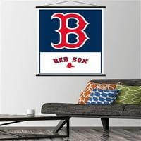 Manyetik Çerçeveli Boston Red So - Logo Duvar Posteri, 22.375 34