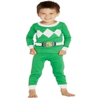 Power Ranger Erkek Bebek Mighty Morphin Pijama Takımı, yeşil, 3T