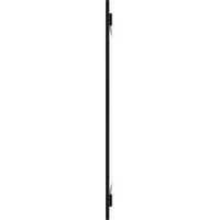 Ekena Millwork 1 8 W 40 H Gerçek Uyum PVC Üç Tahta Birleştirilmiş Tahta-n-Çıta Panjurlar, Siyah