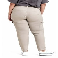 Bir kot kadın artı boyutu yardımcı pantolon