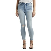 Gümüş Jeans A.Ş. Kadın Yüksek Not Yüksek Rise Skinny Jeans, Bel Boyutları 24-36