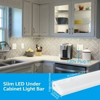 LED dolap ışığı, 16 mutfak dolap altı ışığı, 8W bağlanabilir dolap ışığı, tezgah altı ışık eklentisi