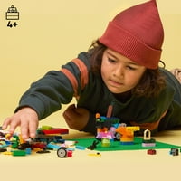 LEGO klasik yeşil taban plakası Yapı kiti; Açık uçlu yaratıcı bina oyunu için kare manzara; Yaş ve üstü çocuklar