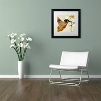 Marka Güzel Sanatlar Hummingbird Brocade III Tuval Sanat Renk Fırın Beyaz Mat, Siyah Çerçeve