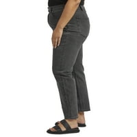 Gümüş Jeans A.Ş. Artı Boyutu Son Derece Arzu Edilen Yüksek Rise Düz Bacak Kot Bel Boyutları 12-24