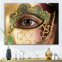Venedik Maskeli Kız Fotoğraf Tuval Sanat Baskı